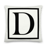 Letter D Border Monogram Decorative Throw Pillow Cushion, Pillow, $ 71.50, A Moment Of Now™